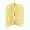 Prime-Line Door Hinge Residential Smooth Pivot, 4 in. with 5/8 in. Radius Corners, Satin Brass 3 Pack U 1150963 - alternate 1